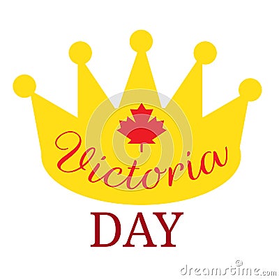 Happy Victoria Day Sticker Stock Photo