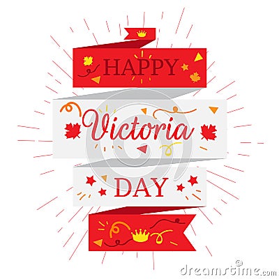 Happy Victoria Day Sticker Stock Photo