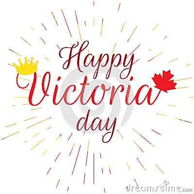 Happy Victoria Day Sticker Stock Photo