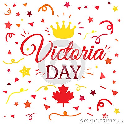 Happy Victoria Day Sticker Stock Photo