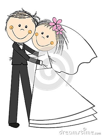 Happy wedding couple Stock Photo