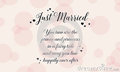 Happy wedding style background greeting card Vector Illustration