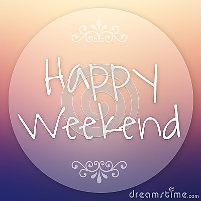 Happy weekend Summer Background. Stock Photo