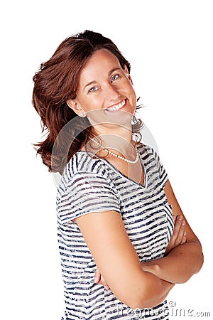 Happy woman in 30s Stock Photo