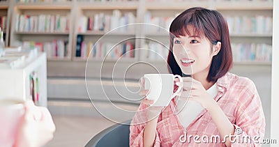 Women chat and enjoy coffee Stock Photo