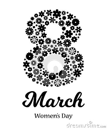 Happy Women`s Day Greeting Card Stock Photo