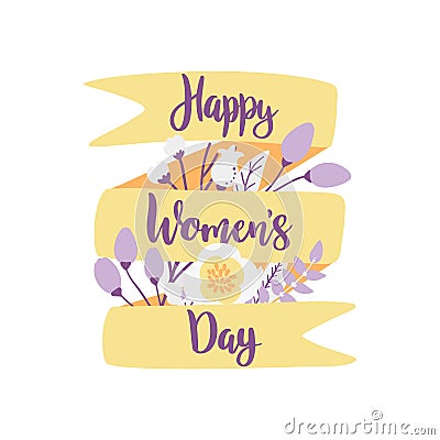 Happy Women`s day, hand drawn Vector Illustration
