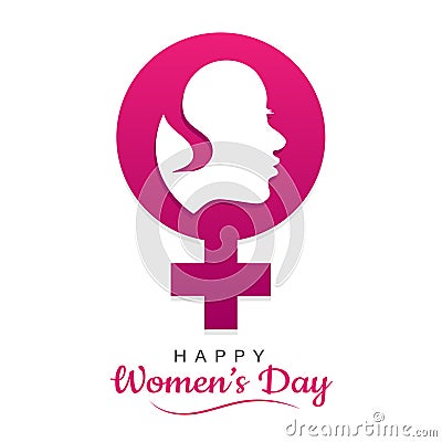 Happy women`s day, International womens day poster, vector illustration Vector Illustration