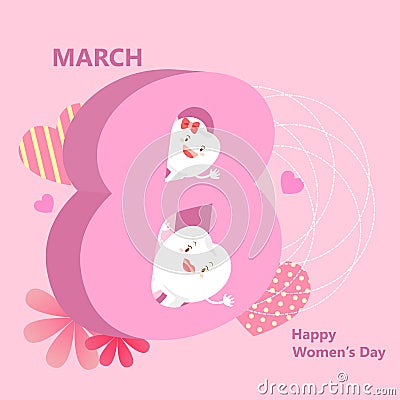 Happy womens day Vector Illustration