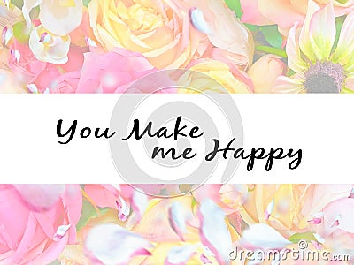 Happy Womens day greetings ,wedding ,valentine love best wishes greetings card, romantic floral pink roses spring summer flow Stock Photo
