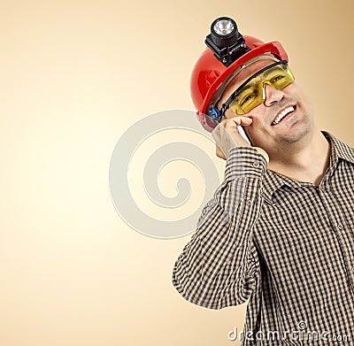 Happy Worker Stock Photo