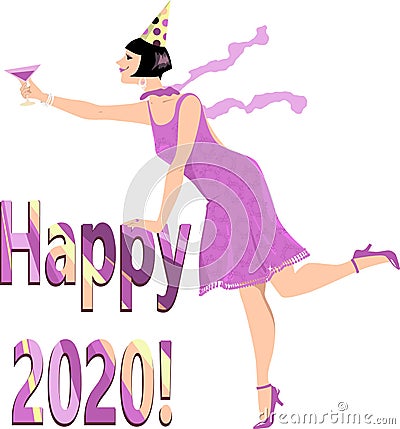 Happy 2020 year Vector Illustration