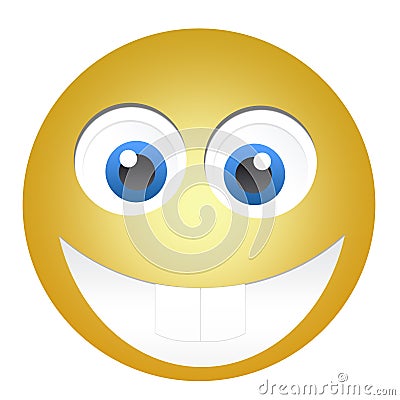 Happy yellow emoticon Stock Photo