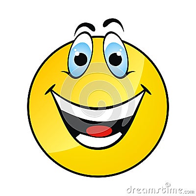 Happy yellow smile face Vector Illustration