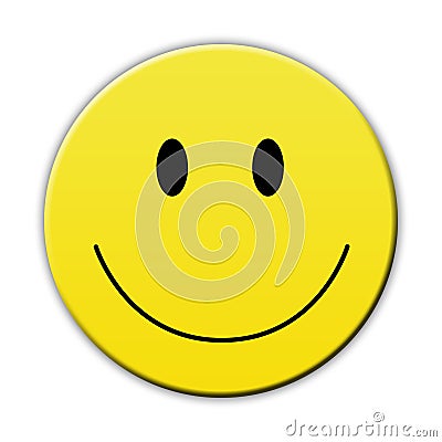 Happy yellow smile face Stock Photo