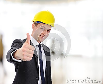 Happy young architect Stock Photo