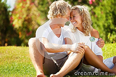 Happy young couple Stock Photo