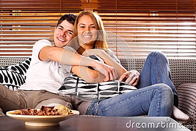 Happy Young Couple Stock Photo