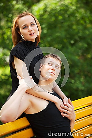 Happy young couple in love Stock Photo