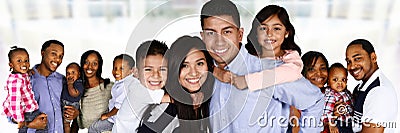 Happy Young Families Stock Photo