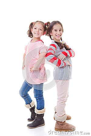 Happy young girls Stock Photo