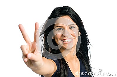 Happy young latin woman Stock Photo