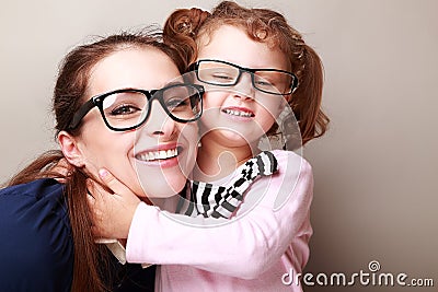 Happy young mother and lauging kid Stock Photo