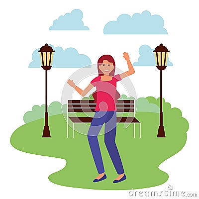 happy young people Cartoon Illustration