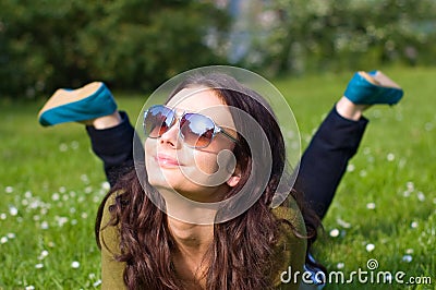 Happy young woman Stock Photo