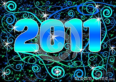 Hapy New Year 2011 Stock Photo