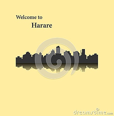 Harare, Zimbabwe Vector Illustration