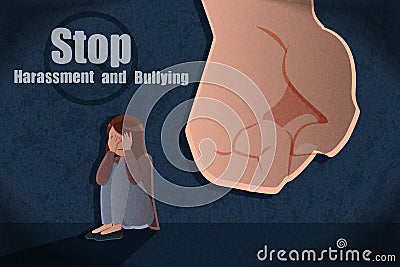 Harassment and bullying concept Vector Illustration