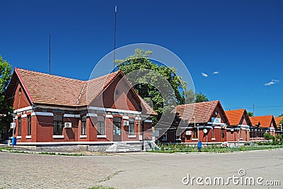 Harbor administration buildings in Drobeta Turnu Severin Editorial Stock Photo