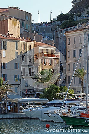 Harbor of Bonifacio, Corse Editorial Stock Photo