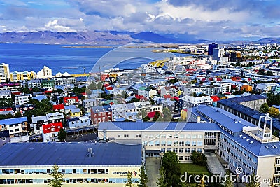 Colorful Houses Streets Apartment Buildings Buildings Reykjavik Iceland Editorial Stock Photo