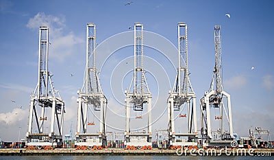 Harbor cranes 2 Stock Photo