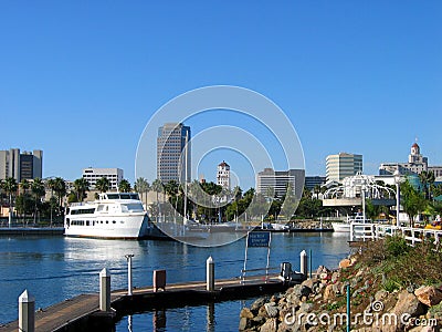 Harbor Dinner Cruises, Rainbow Harbor, Long Beach, California, USA Editorial Stock Photo
