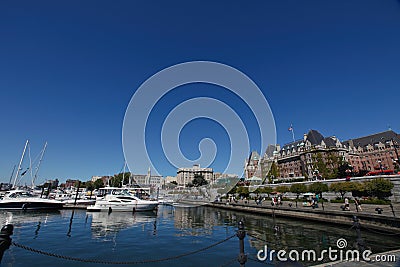 Harbor in Downtown Victoria, British Columbia Editorial Stock Photo