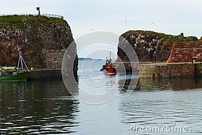 Harbor of Dunbar Stock Photo