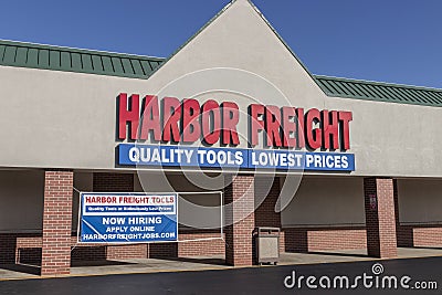 Harbor Freight Tools Strip Mall Location. Harbor Freight Tools is a discount tool and equipment retailer Editorial Stock Photo