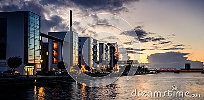 Harbor front, Aalborg, Denmark Editorial Stock Photo