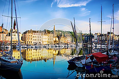 Harbor in Honfleur, Normandy, France Editorial Stock Photo
