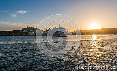 Harbor in Ibiza Town, Balearic Islands Stock Photo