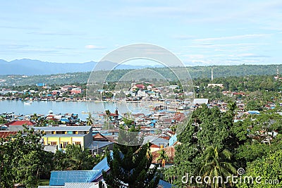 Harbor in Manokwari Stock Photo