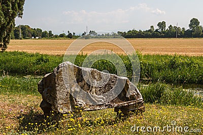 Harbor ruins in the ancient city of Aquileia Stock Photo