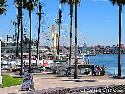 Harbor Tours. Rainbow Harbor, Long Beach, California, USA Editorial Stock Photo