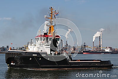 Harbor tugboat Stock Photo