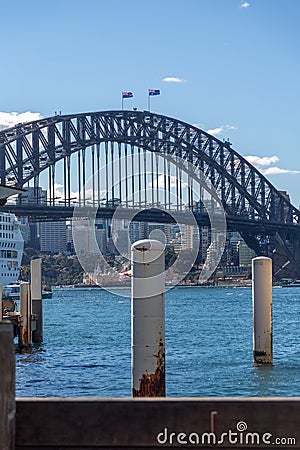 The Harbour Bridge in Sydney, view the coast Stock Photo