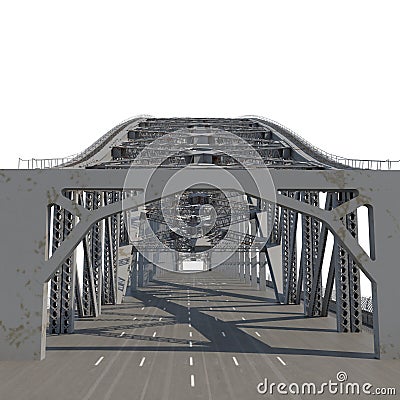 Harbour Bridge on white. 3D illustration Cartoon Illustration