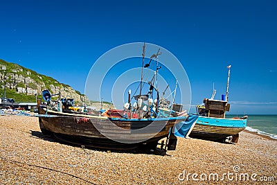 Harbour in Hastings, UK. Stock Photo